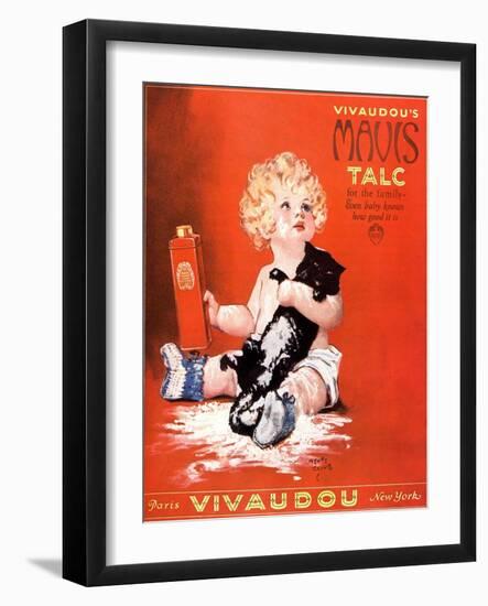 Mavis Talc Cats Talcum Powder, USA, 1920-null-Framed Giclee Print