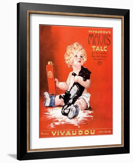 Mavis Talc Cats Talcum Powder, USA, 1920-null-Framed Giclee Print