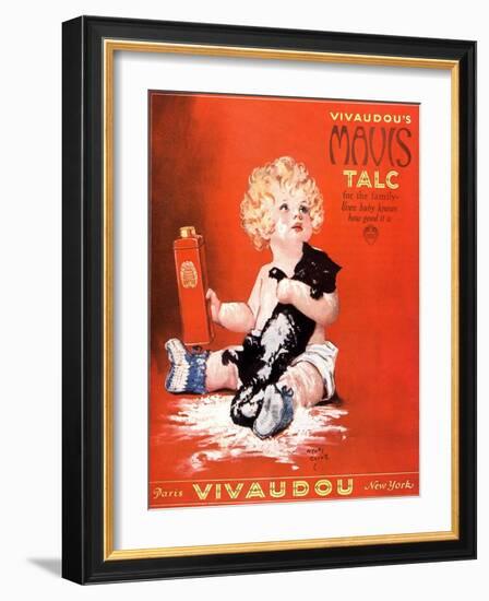 Mavis Talc Cats Talcum Powder, USA, 1920-null-Framed Giclee Print