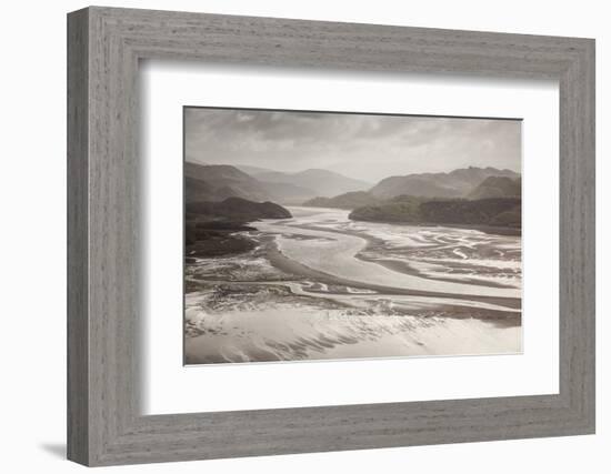 Mawddach Estuary at Low Tide, Barmouth, Snowdonia National Park, Gwynedd, Wales, May 2012-Peter Cairns-Framed Photographic Print