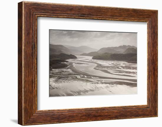 Mawddach Estuary at Low Tide, Barmouth, Snowdonia National Park, Gwynedd, Wales, May 2012-Peter Cairns-Framed Photographic Print