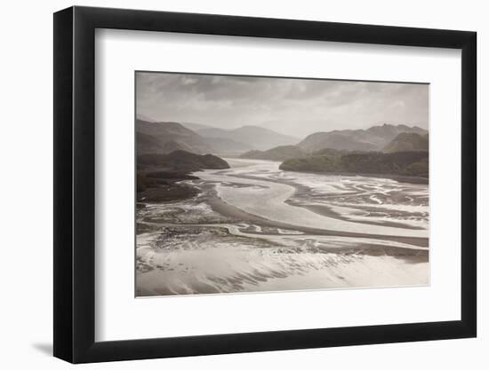 Mawddach Estuary at Low Tide, Barmouth, Snowdonia National Park, Gwynedd, Wales, May 2012-Peter Cairns-Framed Photographic Print