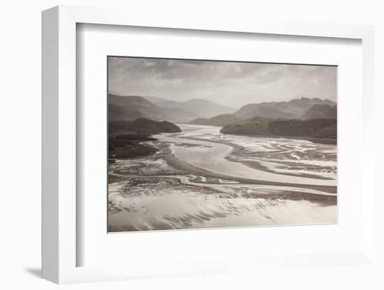 Mawddach Estuary at Low Tide, Barmouth, Snowdonia National Park, Gwynedd, Wales, May 2012-Peter Cairns-Framed Photographic Print