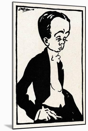 Max Beerbohm caricature by-Joseph Simpson-Mounted Giclee Print