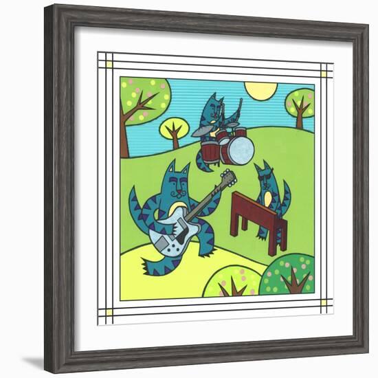 Max Cat Band 1-Denny Driver-Framed Giclee Print