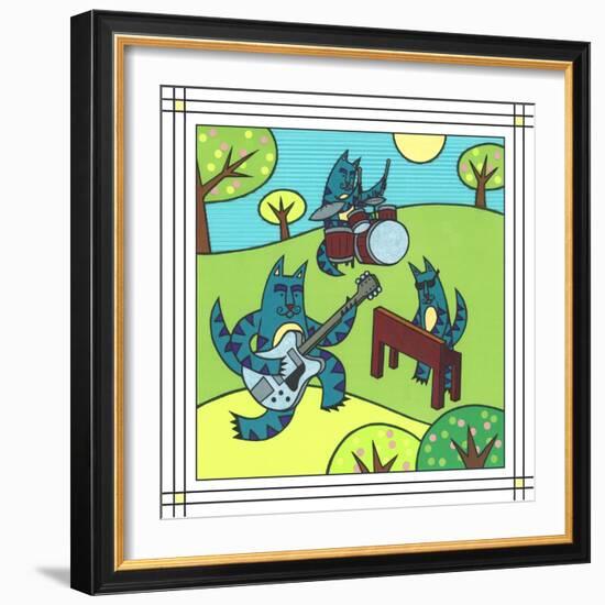 Max Cat Band 1-Denny Driver-Framed Giclee Print