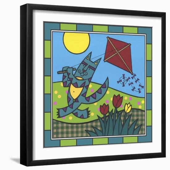 Max Cat Kite 1-Denny Driver-Framed Giclee Print