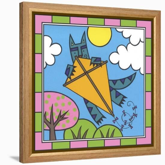 Max Cat Kite 2-Denny Driver-Framed Premier Image Canvas