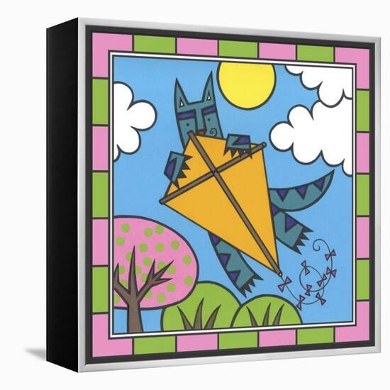 Max Cat Kite 2-Denny Driver-Framed Premier Image Canvas