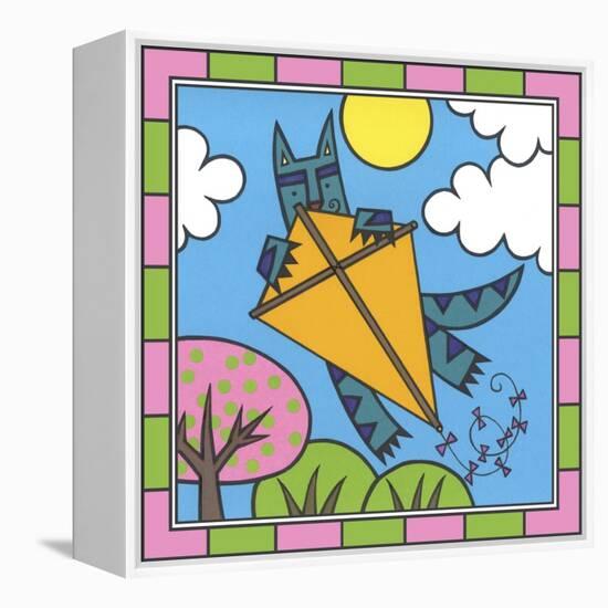 Max Cat Kite 2-Denny Driver-Framed Premier Image Canvas