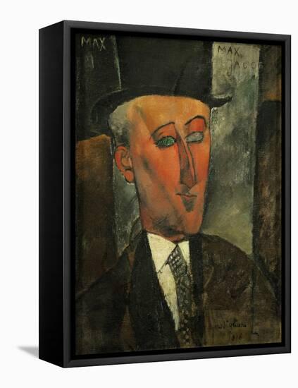 Max Jacob, writer and art critic (1916).-Amedeo Modigliani-Framed Premier Image Canvas