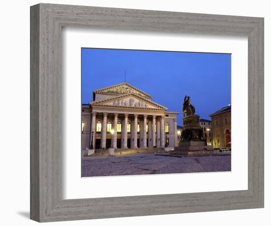 Max-Joseph-Platz at Night, Munich, Germany-Gary Cook-Framed Photographic Print