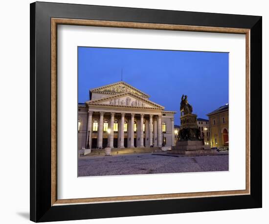 Max-Joseph-Platz at Night, Munich, Germany-Gary Cook-Framed Photographic Print