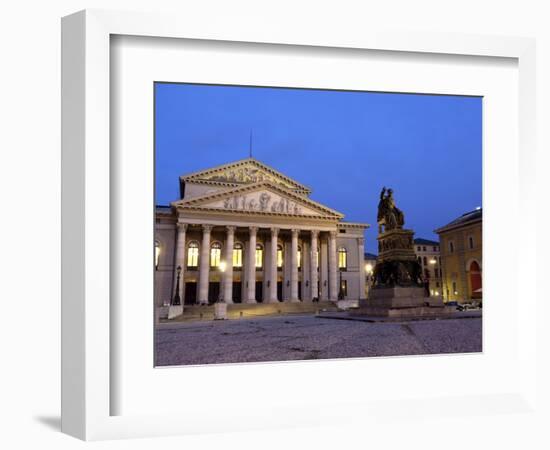 Max-Joseph-Platz at Night, Munich, Germany-Gary Cook-Framed Photographic Print