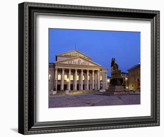 Max-Joseph-Platz at Night, Munich, Germany-Gary Cook-Framed Photographic Print