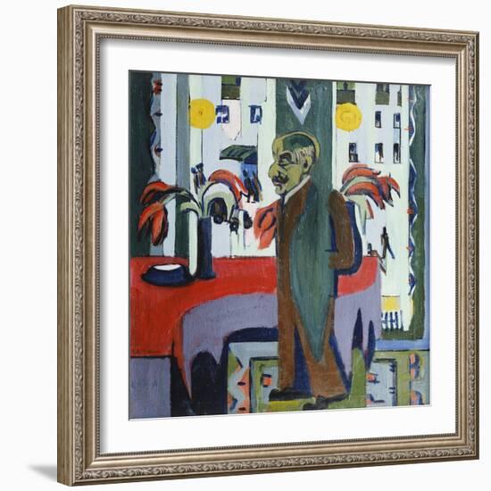 Max Liebermann in His Studio; Max Liebermann in Seinem Atelier, 1926-Ernst Ludwig Kirchner-Framed Giclee Print
