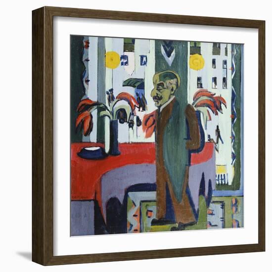 Max Liebermann in His Studio; Max Liebermann in Seinem Atelier, 1926-Ernst Ludwig Kirchner-Framed Giclee Print