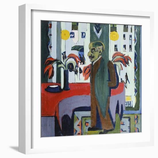 Max Liebermann in His Studio; Max Liebermann in Seinem Atelier, 1926-Ernst Ludwig Kirchner-Framed Giclee Print