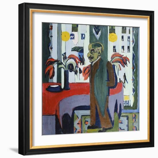 Max Liebermann in His Studio; Max Liebermann in Seinem Atelier, 1926-Ernst Ludwig Kirchner-Framed Giclee Print