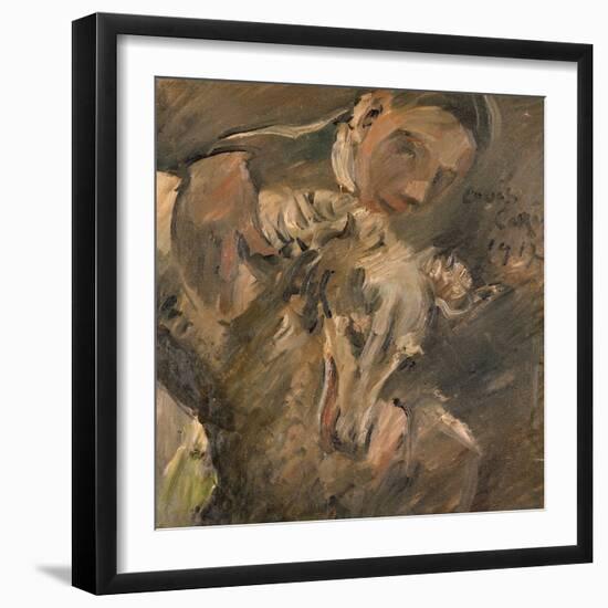 Max Mainzer with a Siberian Greyhound, 1917-Lovis Corinth-Framed Giclee Print