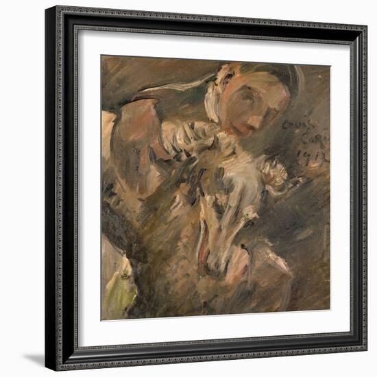 Max Mainzer with a Siberian Greyhound, 1917-Lovis Corinth-Framed Giclee Print