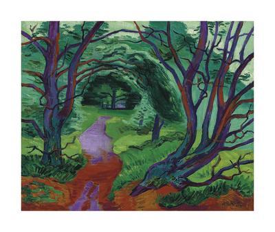 Waldweg Premium Giclee Print - Max Pechstein | Art.com
