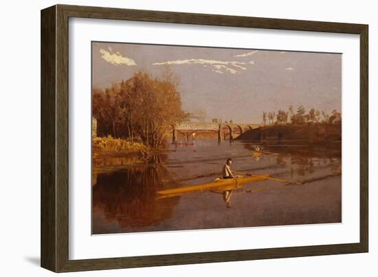 Max Schmitt in a Single Scull-Thomas Cowperthwait Eakins-Framed Giclee Print