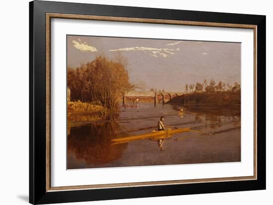 Max Schmitt in a Single Scull-Thomas Cowperthwait Eakins-Framed Giclee Print