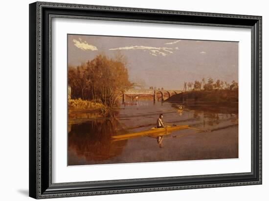 Max Schmitt in a Single Scull-Thomas Cowperthwait Eakins-Framed Giclee Print