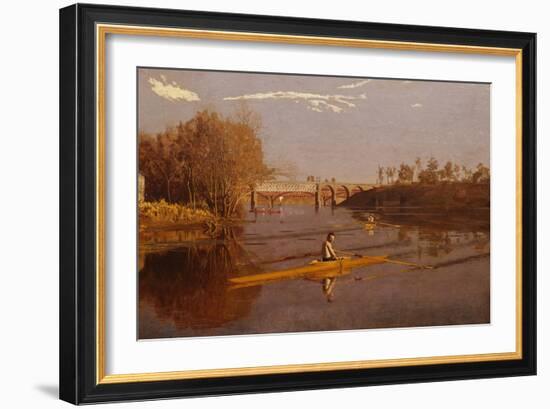 Max Schmitt in a Single Scull-Thomas Cowperthwait Eakins-Framed Giclee Print