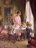 Tea with the Children (Oil on Canvas)-Max Silbert-Giclee Print