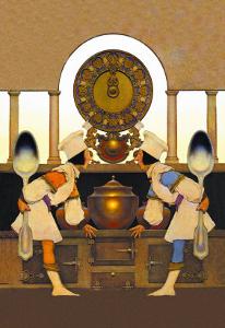 Two Pastry Cooks by Maxfield Parrish