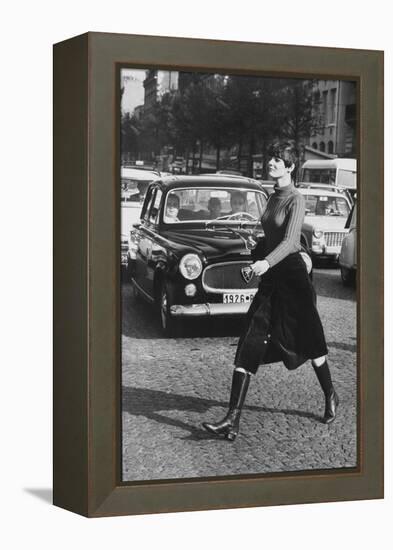 Maxi Skirt Worn by Model Linda Morand-Pierre Boulat-Framed Premier Image Canvas