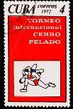 CUBA - CIRCA 1972: A Stamp Printed by Cuba, Shows Bare Hill Inte-maxim ibragimov-Photographic Print