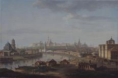 View of the Blagoveshchensky (Annunciatio) Bridge and Nikolaevskaya Embankment, Ca 1852-Maxim Nikiphorovich Vorobyev-Framed Giclee Print