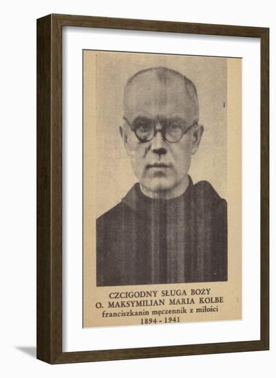 Maximilian Kolbe, Polish Franciscan Friar and Martyr-null-Framed Photographic Print