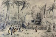 Native Village in Tahiti, circa 1841-48-Maximilien Radiguet-Framed Giclee Print