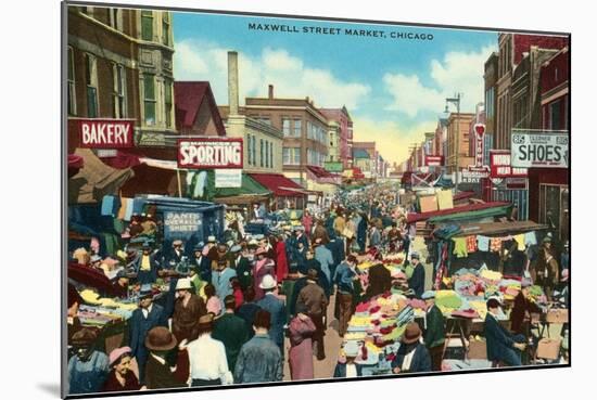 Maxwell Street Market, Chicago, Illinois-null-Mounted Art Print