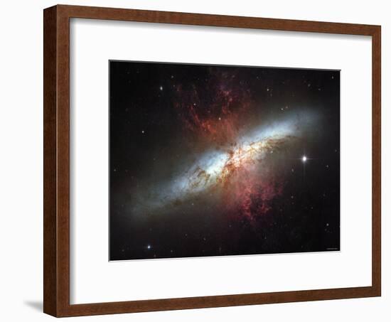 May 2006, Image of the Magnificent Starburst Galaxy, Messier 82 (M82)-Stocktrek Images-Framed Photographic Print