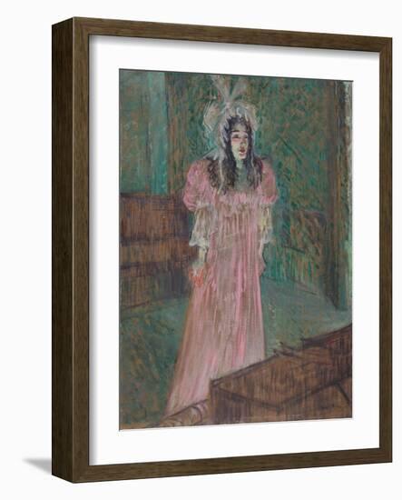 May Belfort, 1895 (Oil on Canvas)-Henri de Toulouse-Lautrec-Framed Giclee Print