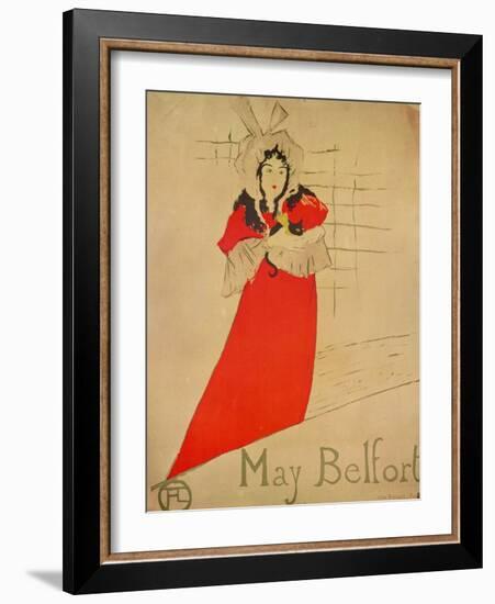 May Belfort, 1895-Henri de Toulouse-Lautrec-Framed Giclee Print