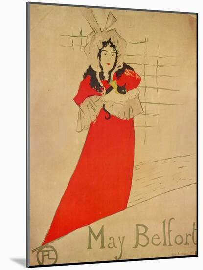 May Belfort, 1895-Henri de Toulouse-Lautrec-Mounted Giclee Print