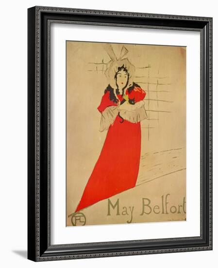 May Belfort, 1895-Henri de Toulouse-Lautrec-Framed Giclee Print