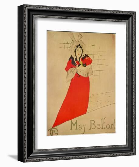 May Belfort, 1895-Henri de Toulouse-Lautrec-Framed Giclee Print