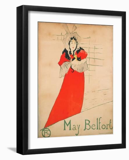 May Belfort (Nee May Egan) (Poster) - Oeuvre De Henri De Toulouse Lautrec (Toulouse-Lautrec) (1864--Henri de Toulouse-Lautrec-Framed Giclee Print