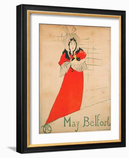 May Belfort (Nee May Egan) (Poster) - Oeuvre De Henri De Toulouse Lautrec (Toulouse-Lautrec) (1864--Henri de Toulouse-Lautrec-Framed Giclee Print