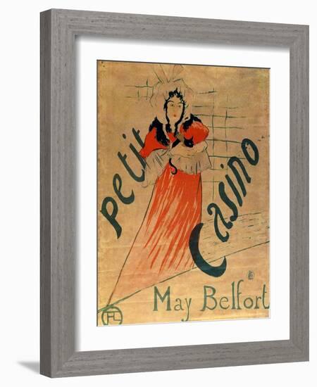 May Belfort, Petit Casino, 1895-Henri de Toulouse-Lautrec-Framed Giclee Print