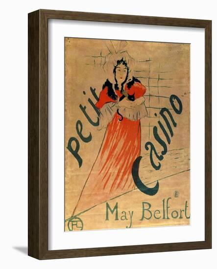 May Belfort, Petit Casino, 1895-Henri de Toulouse-Lautrec-Framed Giclee Print