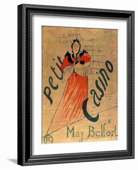 May Belfort, Petit Casino, 1895-Henri de Toulouse-Lautrec-Framed Giclee Print