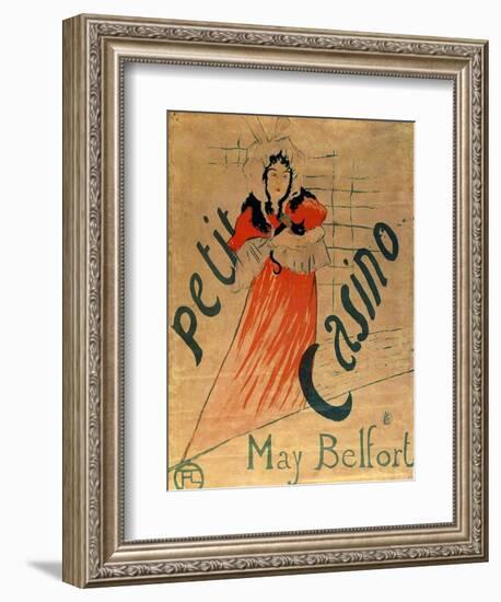 May Belfort, Petit Casino, 1895-Henri de Toulouse-Lautrec-Framed Giclee Print